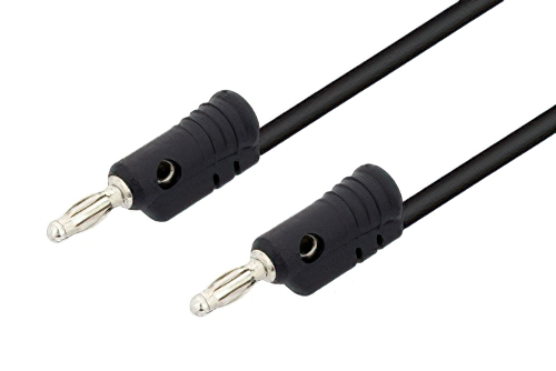 Banana Plug to Banana Plug Cable 12 Inch Length Using Black Wire
