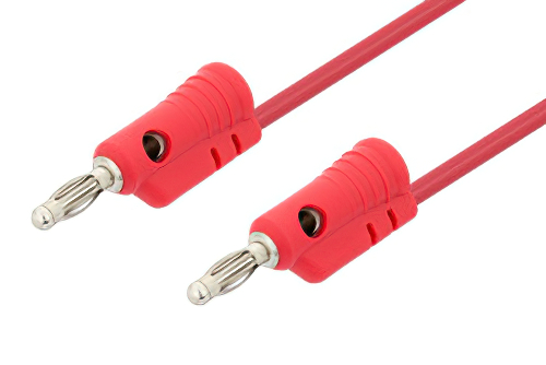 Banana Plug to Banana Plug Cable 120 Inch Length Using Red Wire