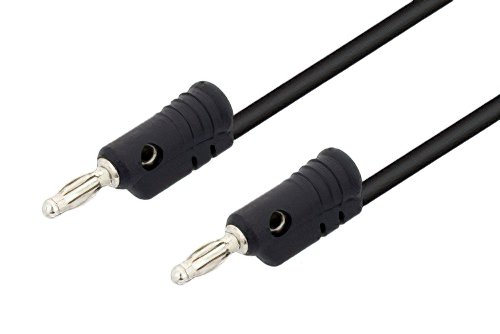 Banana Plug to Banana Plug Cable 24 Inch Length Using Black Wire
