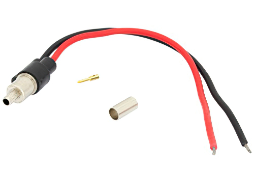 Trimmed Leads to RG59 Connector Breakout With Crimp/Solder Attachment In 6 Inch Length