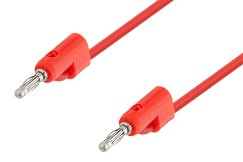 Banana Plug to Banana Plug Cable 36 Inch Length Using Red Wire