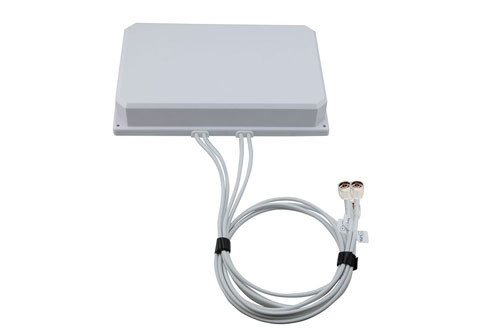 2400-2500, 3300-3800, 5150-7125 MHz Flat Panel MIMO Antenna, 6 dBi Gain, 4 N Type Male Connectors