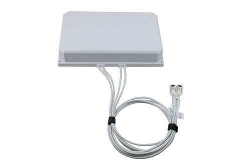 2400-2500, 3300-3800, 5150-7125 MHz Flat Panel MIMO Antenna, 6 dBi Gain, 4 N Type Female Connectors