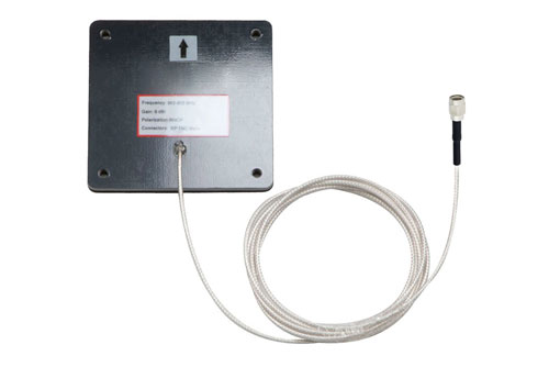 902 to 928 MHz, RFID Flat Panel Antenna, 0 dBi Gain RP SMA Male, EVA Radome, RHCP