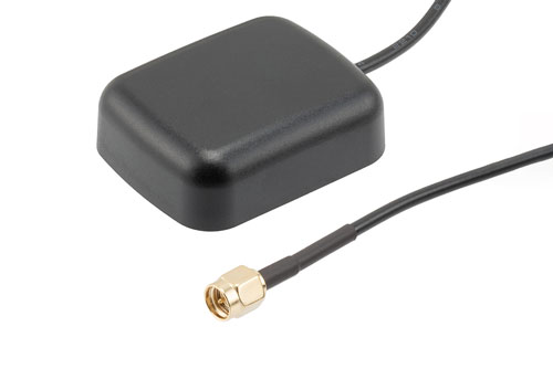 31.5 dBi Active GPS Magnet Mount Antenna RHCP 1575 MHz, RG174 SMA Male IP66