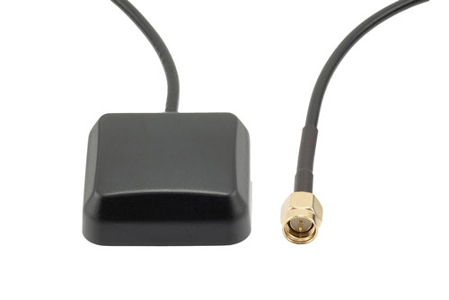 31.5 dBi Active GPS Magnet Mount Antenna RHCP 1575 MHz, RG174 SMA Male IPX6