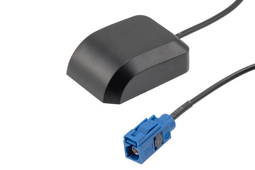 31.5 dBi Active GPS Magnet Mount Antenna RHCP 1575 MHz, RG174 FAKRA-C IP66