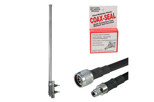 Helium Hotspot PRO Antenna Upgrade Kit, 8dBi 900MHz Omni w/ N Male to RP-SMA Plug, 6ft Low Loss 400 Cable