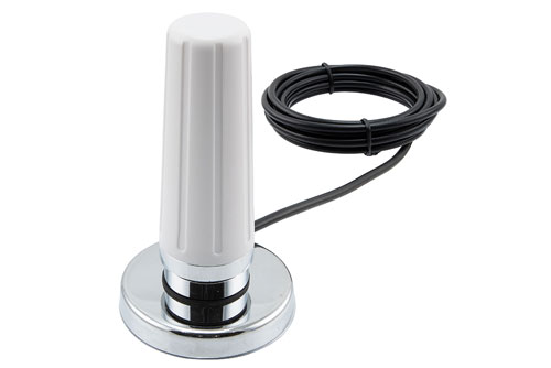 617-7125 MHz, 2-5 dBi Gain, Omni-directional Antenna with Magnetic NMO Mount, Reverse Polarity-TNC Plug Connector