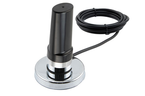 143-432MHz, 4.5 dBi Gain, Omni-directional Antenna with Magnetic NMO Mount, Reverse Polarity-TNC Plug Connector