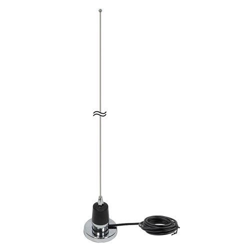 136-174 MHz, 3.5 dBi Gain, Omni-directional Antenna with Magnetic NMO Mount, Reverse Polarity-TNC Plug Connector