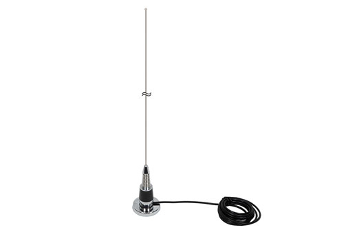 136-174 MHz, 3.5 dBi Gain, Omni-directional Antenna with Magnetic NMO Mount, Reverse Polarity-SMA Plug Connector
