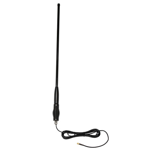 698 to 2700 MHz Omni Antenna 6.5 dBi Gain, 8 mm Spring SMA Male Connector, Black Fiberglass Radome