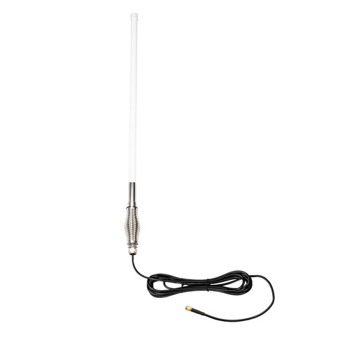 698 to 2700 MHz Omni Antenna 6.5 dBi Gain, 5.5 mm Spring SMA Male Connector, White Fiberglass Radome