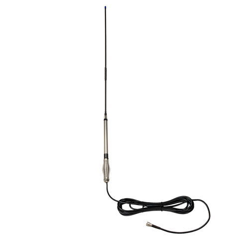 477 MHz Omni Antenna 6.5 dBi Gain, 5.5 mm Spring FME Male Connector, Stainless Steel