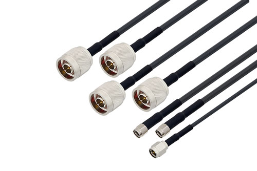 4 Cellular, 2 Wi-Fi, 1 GPS Combination Antenna 4 N Type, 2 RP SMA, 1 SMA Connector White