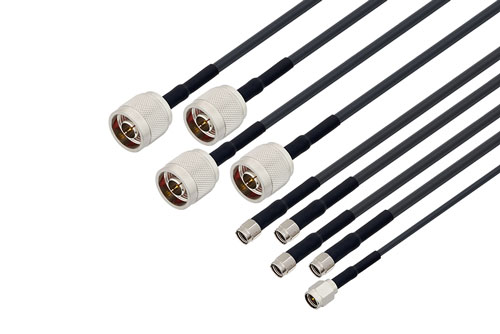 4 Cellular, 4 Wi-Fi, 1 GPS Combination Antenna 4 N Type, 4 RP SMA, 1 SMA Connector Black