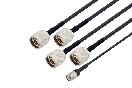 4 Cellular, 1 GPS Combination Antenna 4 N Type, 1 TNC Connector Black