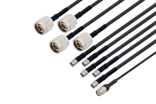 4 Cellular, 5 Wi-Fi, 1 GPS Combination Antenna 4 N Type, 5 RP SMA, 1 TNC Connector Black