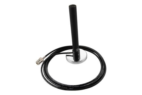 4.4 GHz to 5.9 GHz, Bifilar Omni Antenna, RHCP with 3.75 dBic Gain, Magnetic Mount LMR195 Cable with Type N Female and Black G10 Radome