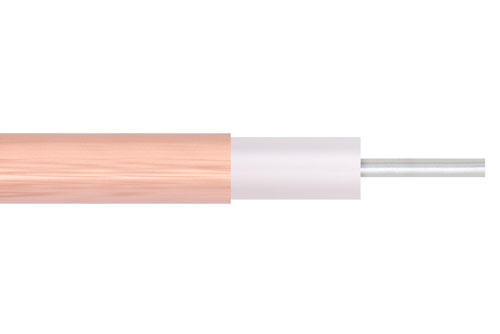 Low Loss .047 Semi-Rigid Coax Cable, Copper Outer Conductor, Microporous PTFE 76.5 pct VoP Dielectric, Straight Sections