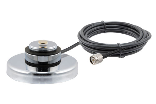 Magnetic NMO Mount with 10 Ft. LMR195 Equivalent Cable and TNC-Male Connector