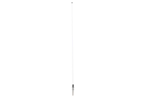 156 to 163 MHz, Omni Marine Antenna, 6.5 dBi, UHF Female (SO239) Connector, White, Fiberglass Radome, Vertical Polarization