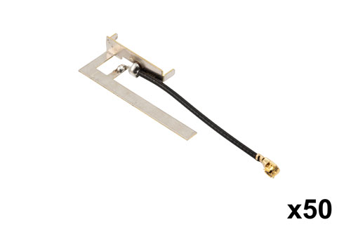 2400-2500 MHz, 3.3 dBi, Stamped Metal AP/Router Antenna With IPEX Connector-50 Pack
