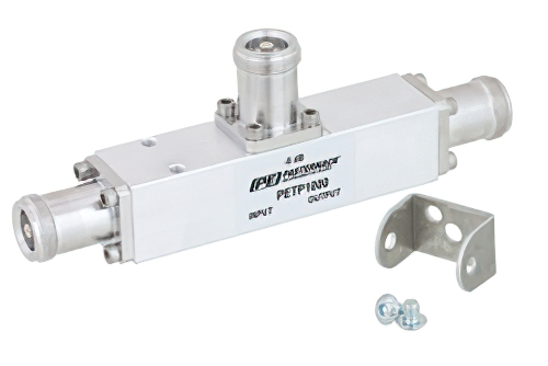 Low PIM 5 dB 4.1/9.5 Mini DIN Unequal Tapper from 698 MHz to 2.7 GHz Rated to 300 Watts