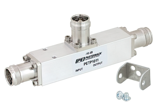 Low PIM 10 dB 4.3-10 Unequal Tapper From 350 MHz to 5.85 GHz Rated to 300 Watts