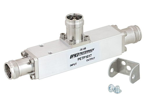 Low PIM 30 dB 4.3-10 Unequal Tapper From 350 MHz to 5.85 GHz Rated to 300 Watts