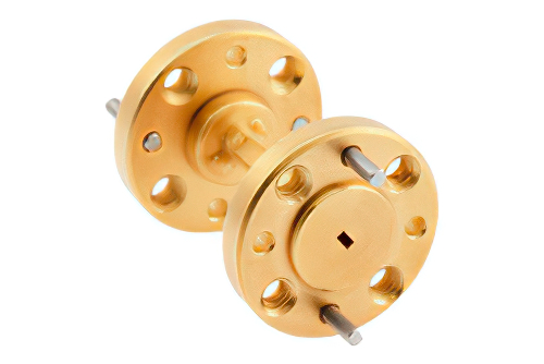 WR-6 Straight Waveguide Section 1 Inch Length, UG-387/U-Mod Round Cover Flange from 110 GHz to 170 GHz