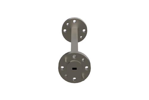WR-10 Instrumentation Grade Straight Waveguide Section 3 Inch Length, UG-387/U-Mod Round Cover Flange from 75 GHz to 110 GHz