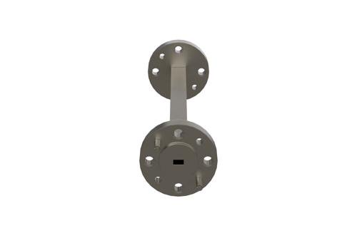 WR-10 Instrumentation Grade Straight Waveguide Section 3 Inch Length, UG-387/U-Mod Round Cover Flange from 75 GHz to 110 GHz