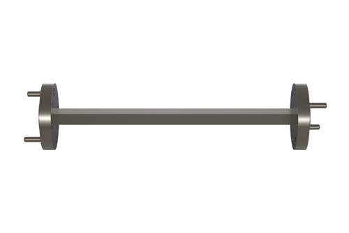 WR-10 Instrumentation Grade Straight Waveguide Section 3 Inch Length, UG-387/U-Mod Round Cover Flange from 75 GHz to 110 GHz