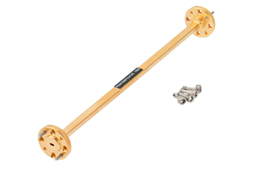 WR-10 Instrumentation Grade Straight Waveguide Section 6 Inch Length, UG-387/U-Mod Round Cover Flange from 75 GHz to 110 GHz