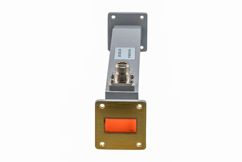 WR-112 Waveguide 40 dB Broadwall Coupler, UG Cover Flange, N-Type Female Coupled Port, 6.57 GHz to 9.99 GHz, Copper