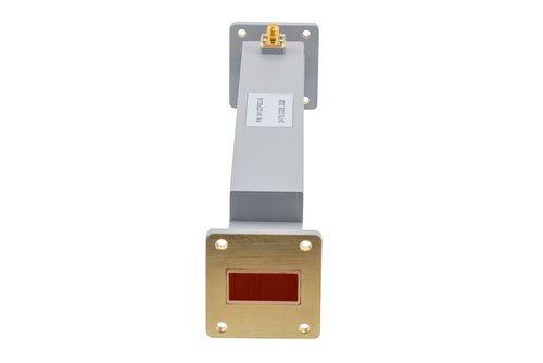 WR-112 Waveguide 50 dB Broadwall Coupler, UG Cover Flange, SMA Female Coupled Port, 6.57 GHz to 9.99 GHz, Copper