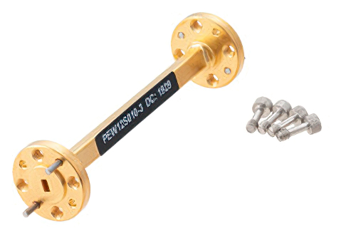 WR-12 Instrumentation Grade Straight Waveguide Section 3 Inch Length, UG-387/U Round Cover Flange from 60 GHz to 90 GHz