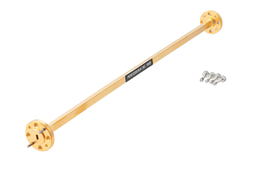 WR-12 Instrumentation Grade Straight Waveguide Section 9 Inch Length, UG-387/U Round Cover Flange from 60 GHz to 90 GHz