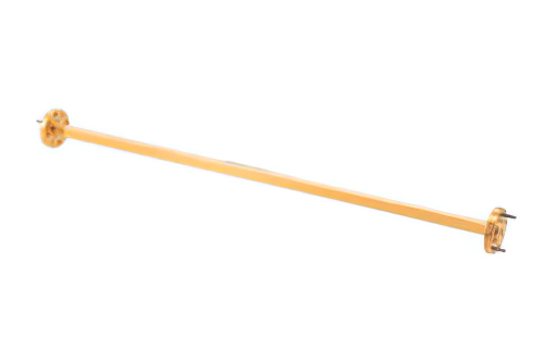 WR-12 Instrumentation Grade Straight Waveguide Section 9 Inch Length, UG-387/U Round Cover Flange from 60 GHz to 90 GHz