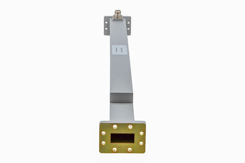 WR-137 Waveguide 10 dB Broadwall Coupler, CPR137F Flange, N-Type Female Coupled Port, 5.38 GHz to 8.17 GHz, Aluminum