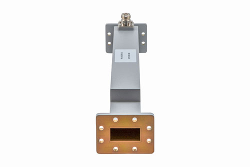 WR-137 Waveguide 30 dB Broadwall Coupler, CPR137F Flange, N-Type Female Coupled Port, 5.38 GHz to 8.17 GHz, Aluminum