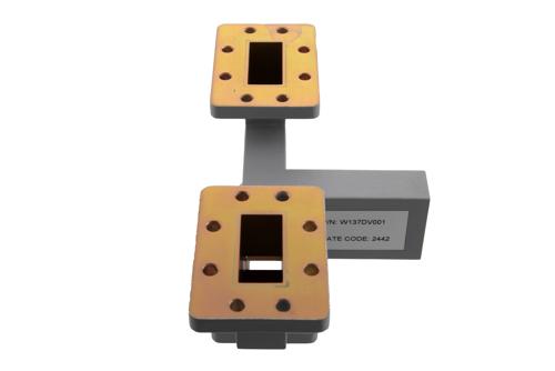 2 Way WR-137 Waveguide Power Divider CPR137F Flange From 5.85 GHz to 6.7 GHz, Aluminum