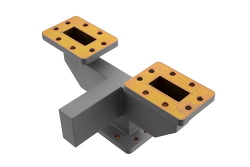 2 Way WR-137 Waveguide Power Divider CPR137F Flange From 5.85 GHz to 6.7 GHz, Aluminum