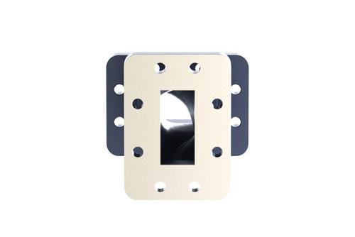 WR-137 90 Degree Right-Hand  Waveguide Twist With a FDP70 Flange Operating From 5.38 GHz to 8.17 GHz