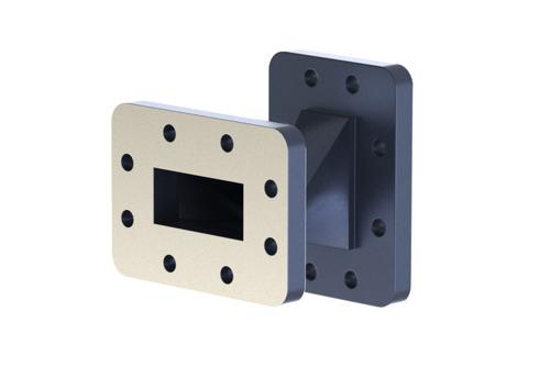 WR-137 90 Degree Right-Hand  Waveguide Twist With a FDP70 Flange Operating From 5.38 GHz to 8.17 GHz