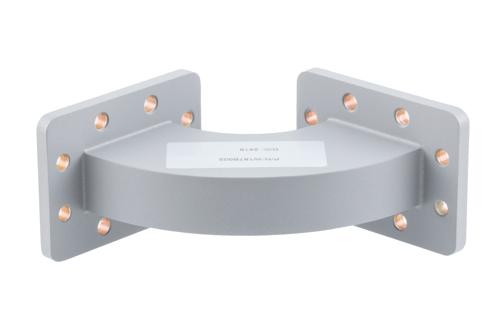 WR-187 Waveguide H-Bend with UG Cover and Grooved Flanges Operating from 3.94 GHz to 5.99 GHz