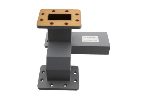 2 Way WR-187 Waveguide Power Divider CPR187F Flange From 5.3 GHz to 5.7 GHz, Aluminum