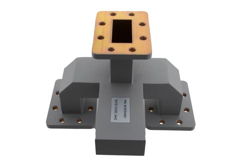 2 Way WR-187 Waveguide Power Divider CPR187F Flange From 5.3 GHz to 5.7 GHz, Aluminum
